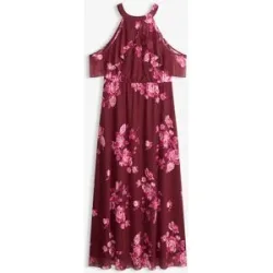 bonprix Maxikleid aus Meshrot 36Damen