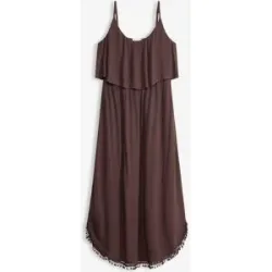 bonprix Maxikleid aus strukturierter Viskosebraun 40Damen