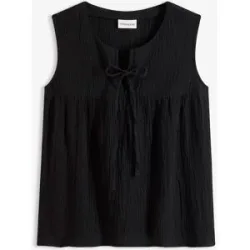 bonprix Musselin-Blusentopschwarz 38Damen