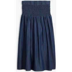 bonprix Jeansrock Midi, Gummibundblau 44Damen