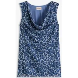 bonprix Top mit Wasserfallausschnittblau 48Damen