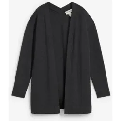 bonprix Long-Sweatjacke aus weichem Baumwoll-Mixgrau 48Damen