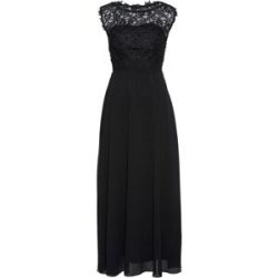 bonprix Maxikleid mit Spitzeschwarz 50Damen