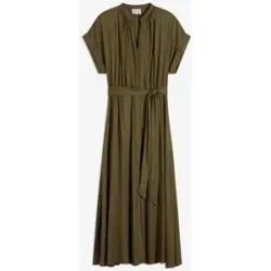 bonprix Hemdblusenkleid für stilvollen Auftritt, aus Viskose, ausgestellte Passform