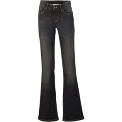 bonprix Bootcut Jeans Mid Waist, Komfort-Stretchschwarz 44Damen