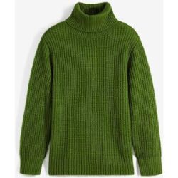 bonprix Rollkragenpullover in Rippstrick-Qualität, für kühle Tage, lässige Passform