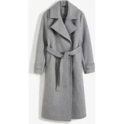 bonprix Mantel in Wolloptikgrau 34Damen