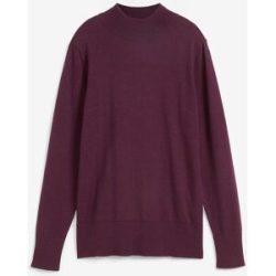 bonprix Strickpullover aus Strickmaterial, atmungsaktiv, pflegeleicht, mit Stehkragen