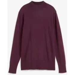 bonprix Strickpullover aus Strickmaterial, atmungsaktiv, pflegeleicht, mit Stehkragen