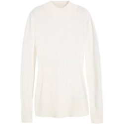 bonprix Basic Pullover mit Stehkragen mit recycelter Baumwolleweiß 44Damen
