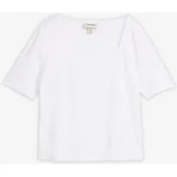 bonprix T-Shirt aus schwerer Bio-Baumwolleweiß 56Damen