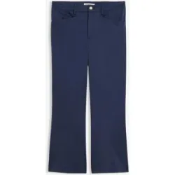 bonprix Ausgestellte 7/8 Hose mit dekorativem Knopfblau 52Damen
