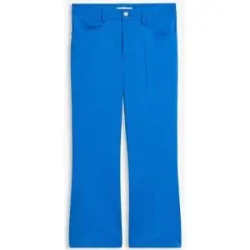 bonprix Ausgestellte 7/8 Hose mit dekorativem Knopfblau 36Damen