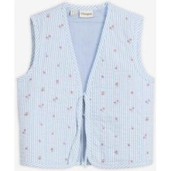 bonprix Steppweste mit floraler Stickereiblau 54Damen