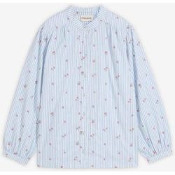bonprix Bluse aus reiner Baumwolle mit 7/8 Ärmelblau 54Damen
