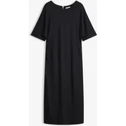 bonprix Midikleid aus bequemen Punto di Romaschwarz 48Damen