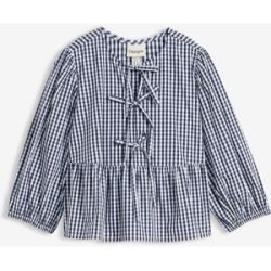 bonprix Blusenshirt mit Bindedetailblau 48Damen