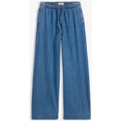 bonprix Pull On Wide-Leg-Jeans, Baumwolleblau 50Damen