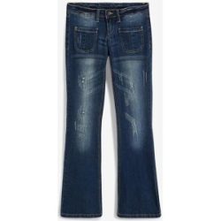 bonprix Flared Jeans Low Waist, Stretchblau 46Damen