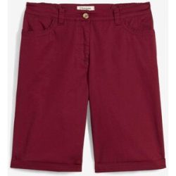 bonprix Baumwoll-Papertouch-Bermuda aus Baumwoll-Mixrot 56Damen