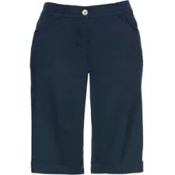 bonprix Baumwoll-Papertouch-Bermuda aus Baumwoll-Mixblau 56Damen