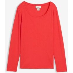 bonprix Langarmshirt aus reiner Bio-Baumwollerot 44Damen
