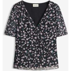 bonprix Shirt aus zartem Meshschwarz 48Damen
