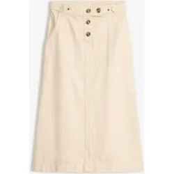 bonprix Twill-Rock aus reiner Baumwollebeige 52Damen