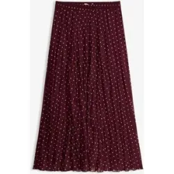 bonprix Chiffon-Rock in Crash-Optikrot 50Damen