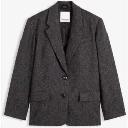 bonprix Oversize-Blazer aus feinem Viskose-Mixgrau 40Damen