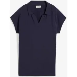 bonprix T-Shirt Regular Fit Passform, Kurzarm, offener Polokragen