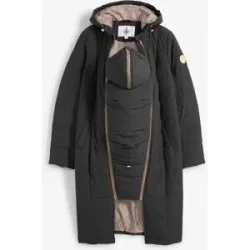 bonprix 3-in-1 Umstandssteppmantel und Tragemantelschwarz 40Damen