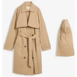 bonprix 3-in-1 Trenchcoat für die Schwangerschaft und danach mit Trageeinsatzbeige 50Damen