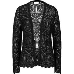 bonprix Ajour-Strickjackeschwarz 52Damen