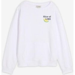bonprix Sweatshirt aus reiner Baumwolleweiß 44Damen