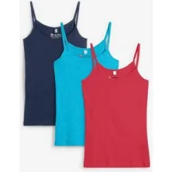 bonprix Spaghettiträger-Top (3er-Pack)rot 32Damen