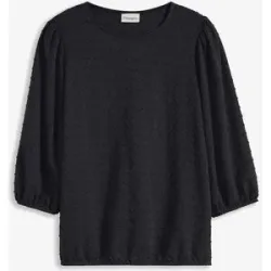 bonprix Tunikashirt Oversize-Passform, ohne Kragen, aus Polyester, Viskose und Elasthan