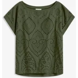 bonprix Shirt mit Lochspitzegrün 40Damen