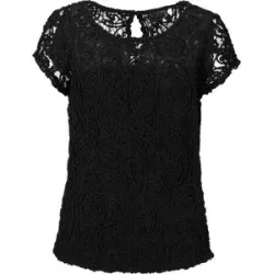 bonprix Blusenshirt mit Spitzeschwarz 50Damen