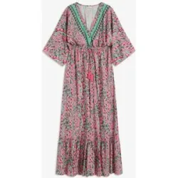 bonprix Maxikleid aus fließender Viskosepink 48Damen