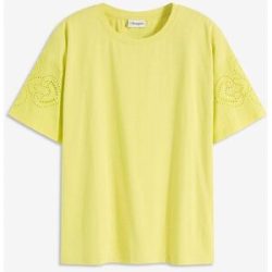 bonprix T-Shirt mit Lochstickereigelb 36Damen