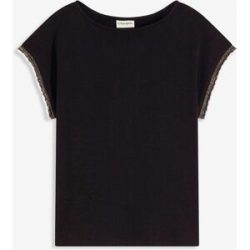 bonprix T-Shirt aus reiner Baumwolle, lässige Passform, Kurzarm-Design