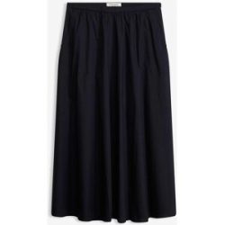 bonprix Midirock aus elastischem Baumwoll-Mixschwarz 48Damen