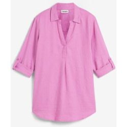 bonprix Leinen-Bluse, 3/4-Armpink 50Damen