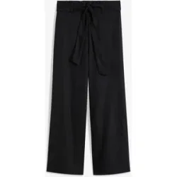 bonprix Culotte aus luftigem Leinen-Mixschwarz 36Damen