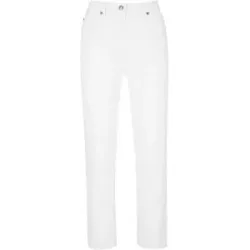 bonprix 7/8-Stretchhose aus Baumwoll-Mix, High Waistweiß 36Damen