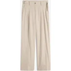 bonprix Palazzo-Hose aus leichtem Leinen-Mixbeige 48Damen