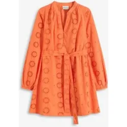 bonprix Blusenkleid aus reiner Bio-Baumwolleorange 46Damen