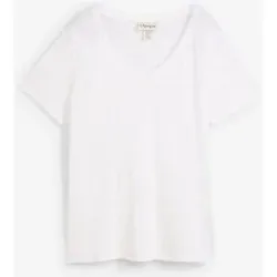 bonprix T-Shirt aus reinem Leinenweiß 52Damen