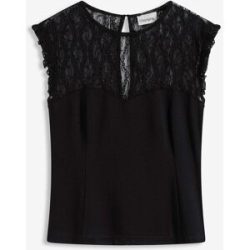 bonprix Shirttop schmale Passform, aus Viskose, Polyester und Elasthan